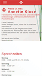 Mobile Screenshot of frauenaerztin-dr-klose.de